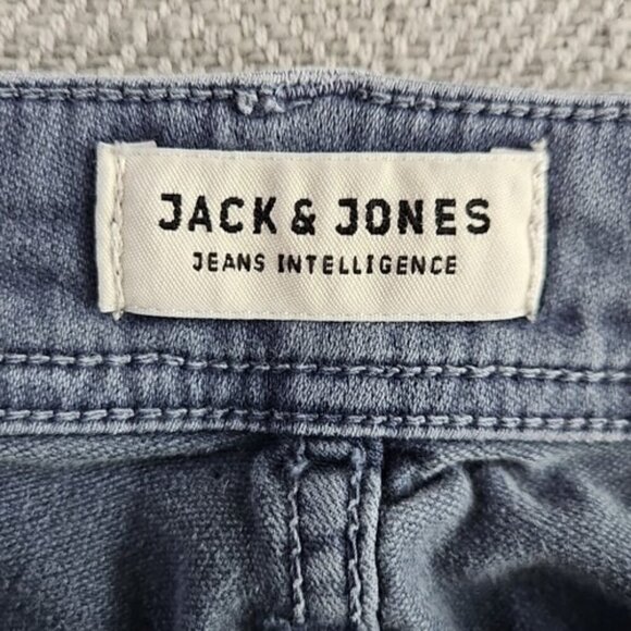 Jack & Jones Jeans Men's Glenn 36x34 Faded Navy Blue Slim Fit Button Fly - Picture 7 of 16